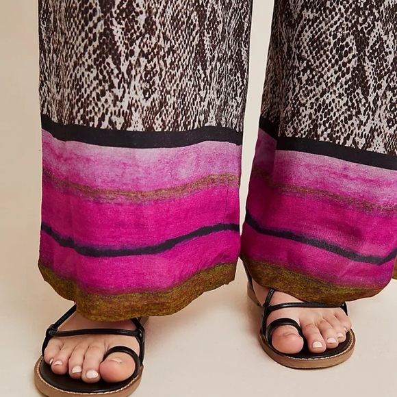 Anthropologie Bl-nk London Pezira Off-the-Shoulder Jumpsuit Animal Print L NWT - Picture 3 of 13